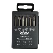 Набор бит PZ/PH Industrial 70 мм в кейсе, 6 шт, Felo 03291716