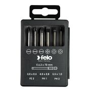 Felo Набор бит SL/PZ/PH Industrial 70 мм в кейсе, 6 шт 03092716