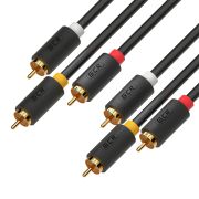 Greenconnect 3 х RCA - 3 х RCA 3м чёрный