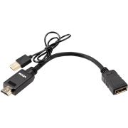 Кабель-переходник VCOM USB Type-A M+HDMI M/DisplayPort F (CG599E-0.15M)
