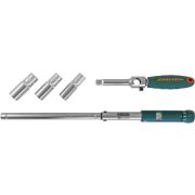 T02170 Ключ баллонный инерционный с динамометрической рукояткой, 70-170 Нм и головками торцевыми в наборе, 17, 19, 21 мм